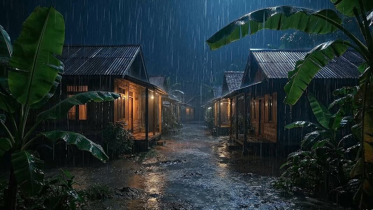 Relaxing Rain Sounds - Gentle Rain Sounds in Remote Village for Stress Relief, Worry, Deep Sleep