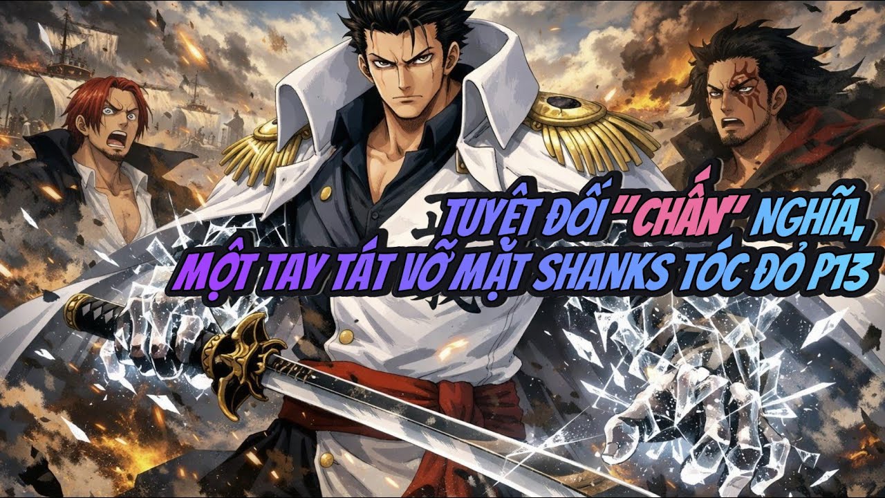 Xuyên không vào One Piece, ta sở hữu Chấn Nghĩa tuyệt đối: Một tay tát vỡ mặt Tóc Đỏ! P13