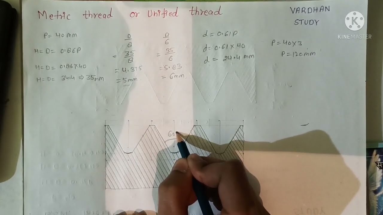 metric thread or unified thread || engineering drawing 2nd semester