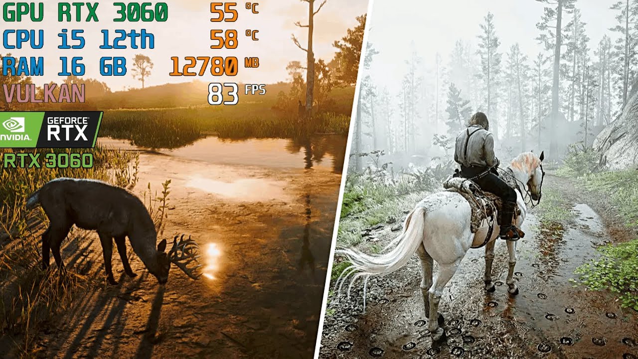 RDR2 RTX 3060, i5 12400f, 16GB ram