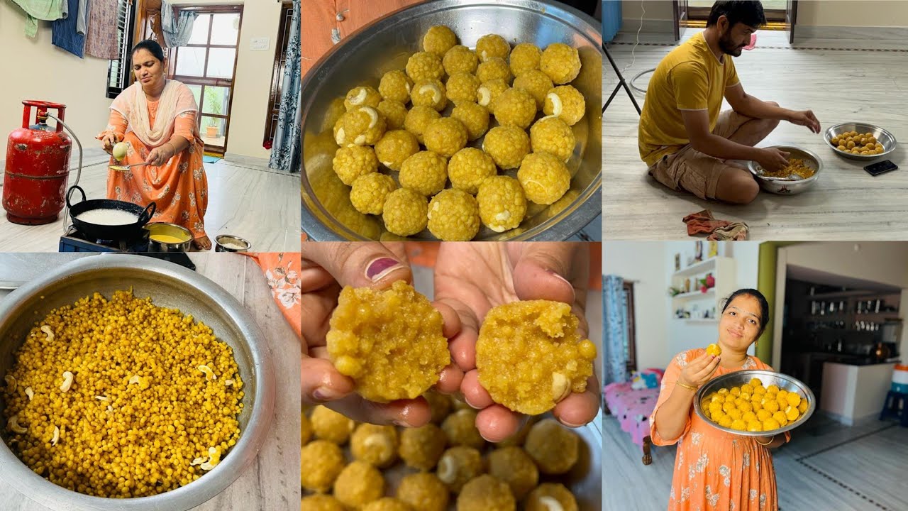 మా ఇంట్లో బూందీ లడ్డు ఎన్ని లడ్డూలు చేసామో🤷‍♂️ఎప్పుడు చేసిన నోట్లో వేసుకుంటే ఇట్టే కరిగిపోతాయి😋#mpv