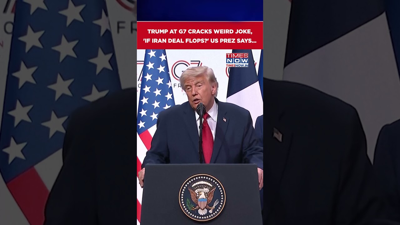 Trump Cracks Weird Iran Deal Joke At G7, Journo Asks 'What If Plan Flops' #shorts