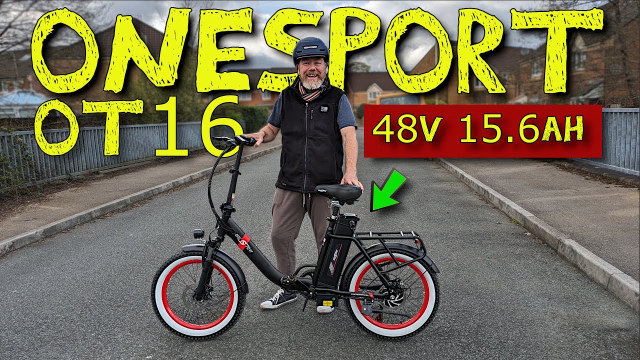 Складной электровелосипед OneSport ot16-2 Step Through — распаковка, тест-драйв и обзор. Аккумуля...