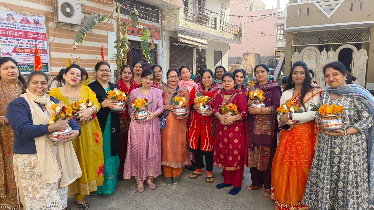 (कलश यात्रा का महाकुंभ)परोपकारी महासभा(पंजी)श्री सनातन धर्म महावीर मन्दिर बहादुरगढ़ के तत्वावधान में 