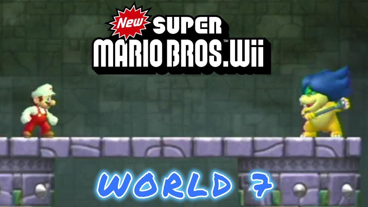New Super Mario Bros Wii World 7 Complete Walkthrough