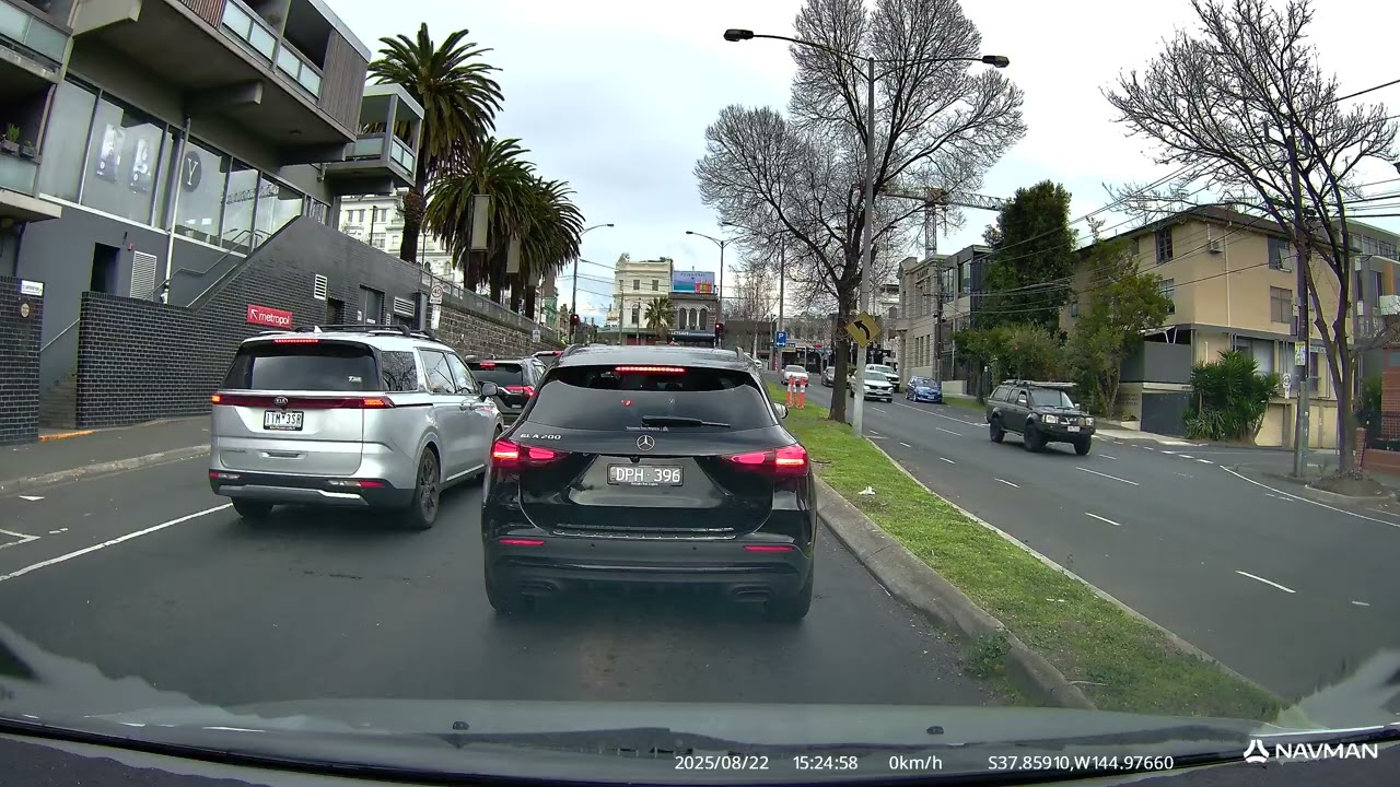 Driving Melbourne St Kilda to McDonalds St Kilda, Fitzroy St, Luna Park