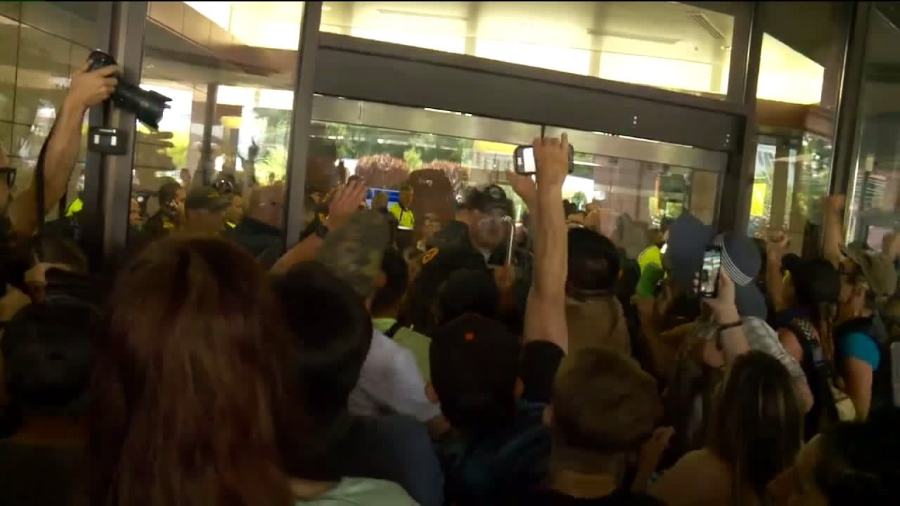 Unedited Video: Confrontation Between Police, Inland Port Protester in SLC (WARNING: Language)