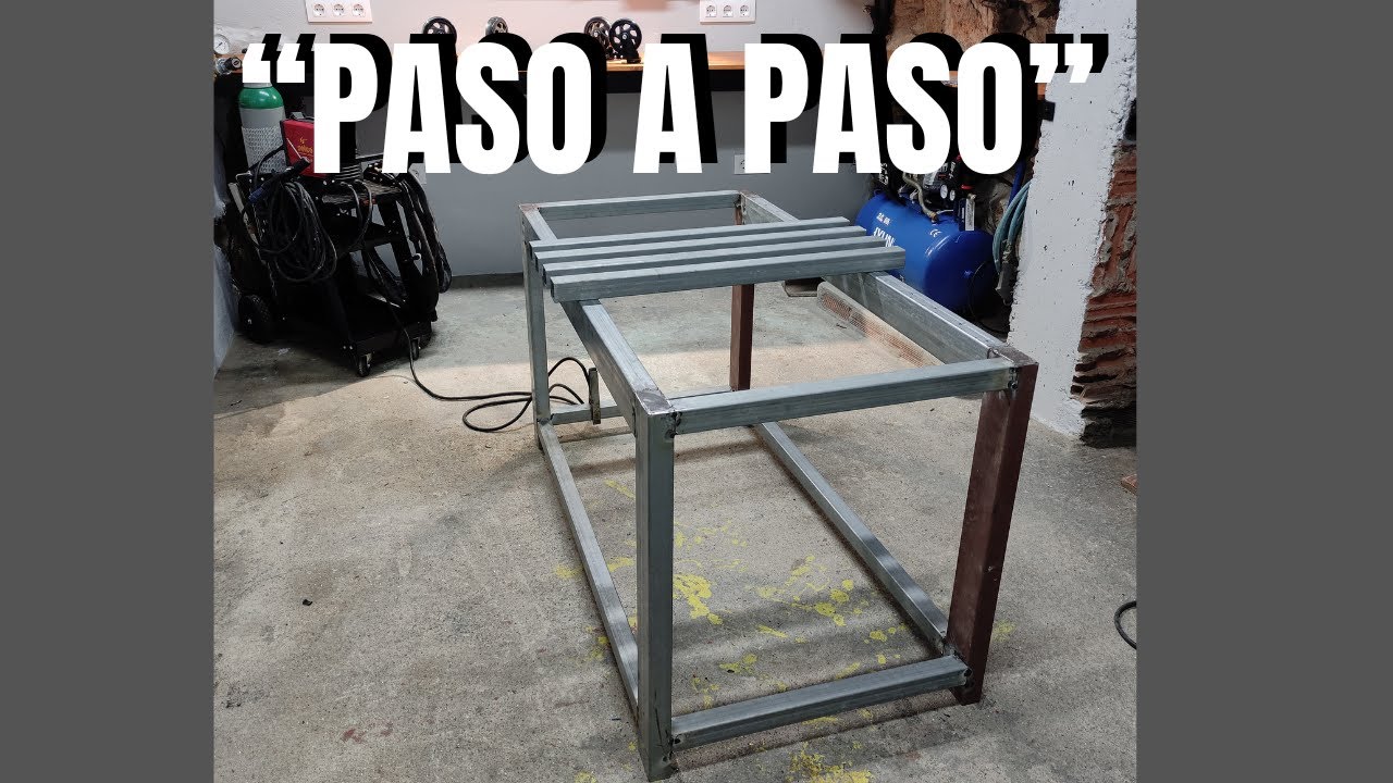Así estoy construyendo mi mesa de soldadura paso a paso (estructura de hierro)