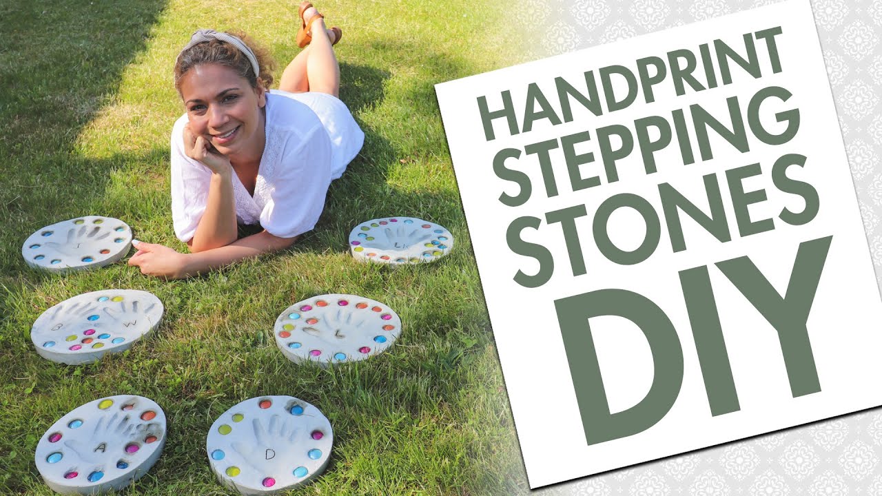 How to Make Handprint Stepping Stones |  FUN DIY with Kids