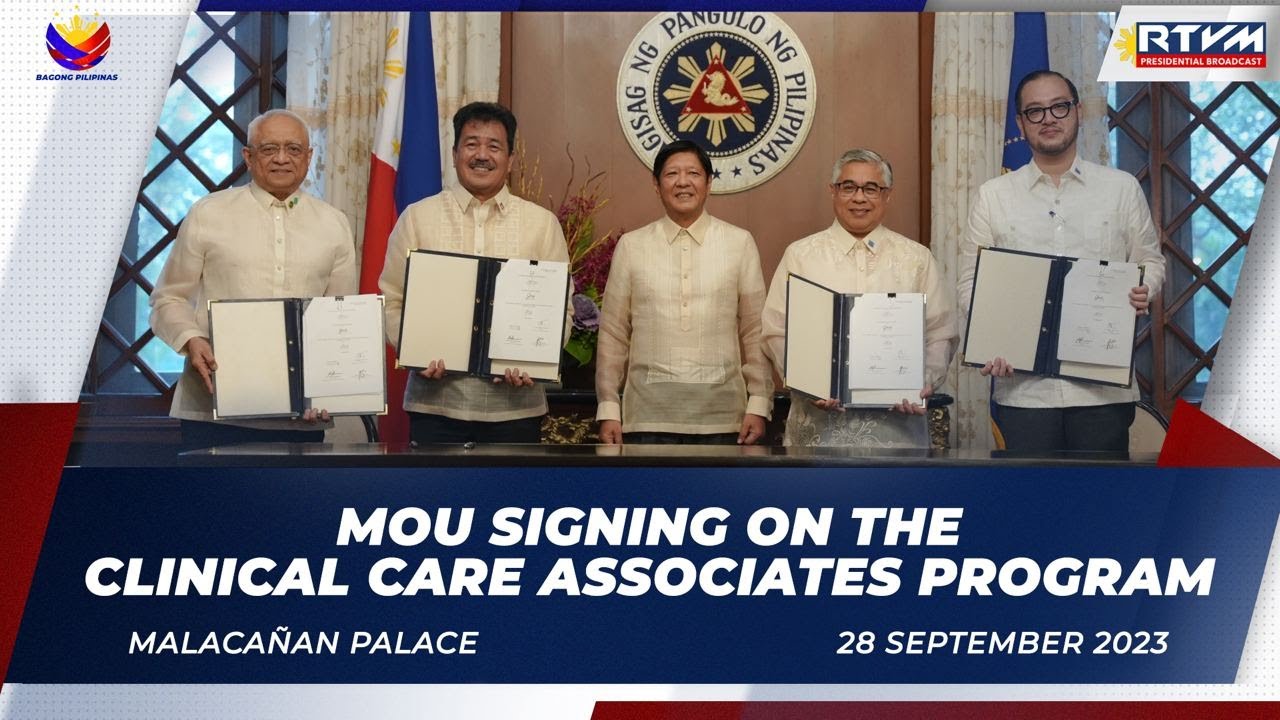 Ceremonial MOU Signing on the Clinical Care Associates Program between DOH and CHED 09/28/2023
