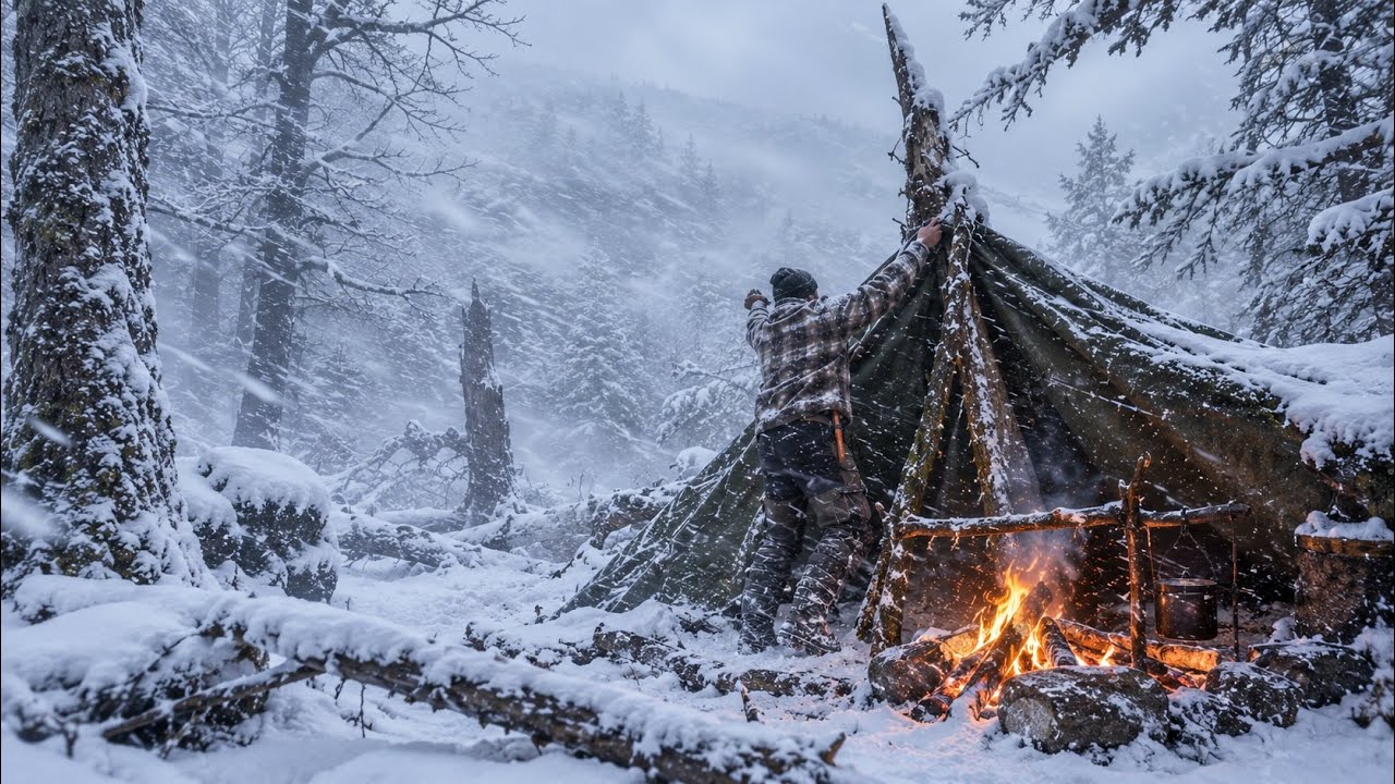 Caught in a -21&deg;C Heavy Snowstorm | How NOT to Freeze to Death! | Extreme Winter Survival