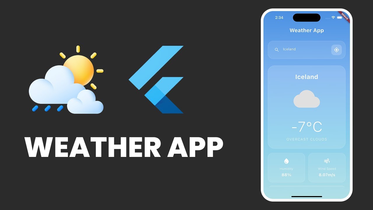 Создайте приложение погоды на Flutter.