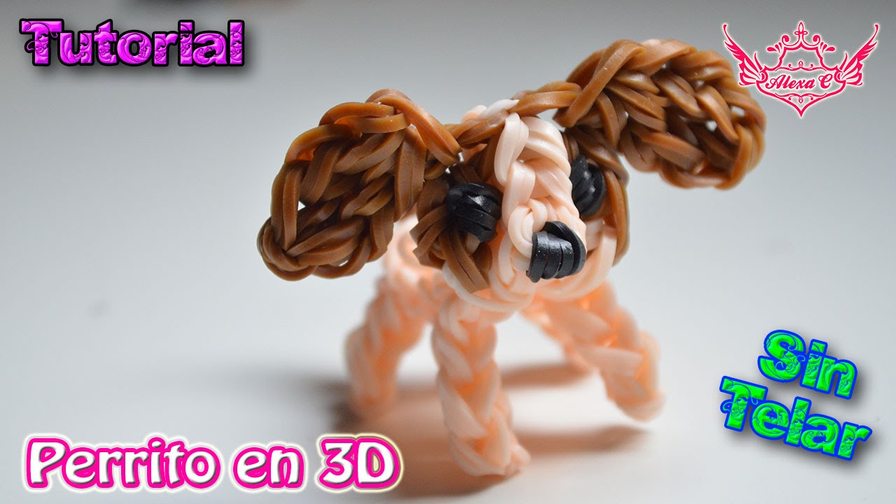 &hearts; Tutorial: Perrito en 3D de gomitas (sin telar) &hearts;