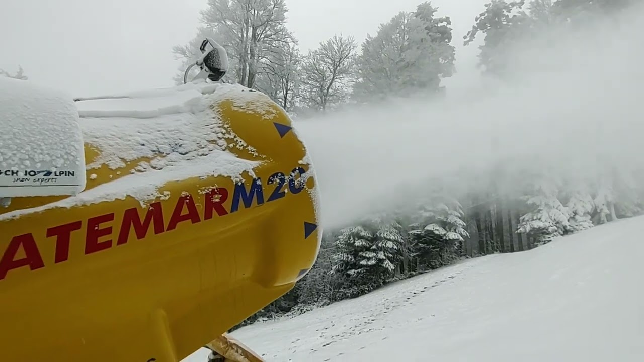 Artificial snowmaking on the Sljeme - January 8th 2024 - @BojanManceBrezovic