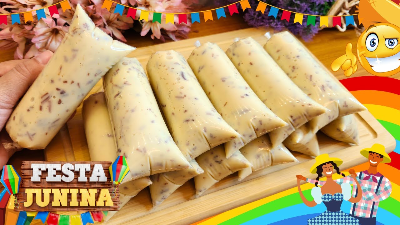 🥥 Geladinho Gourmet de Coco Queimado 🔥 +  receita de Chocolate Quente 🌈 Receitas para FESTA JUNINA 😋