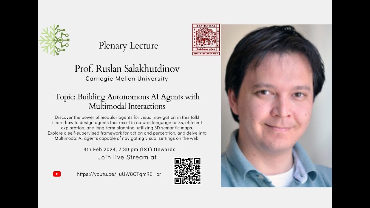 WSDL 2024: Plenary talk by Prof. Ruslan Salakhutdinov