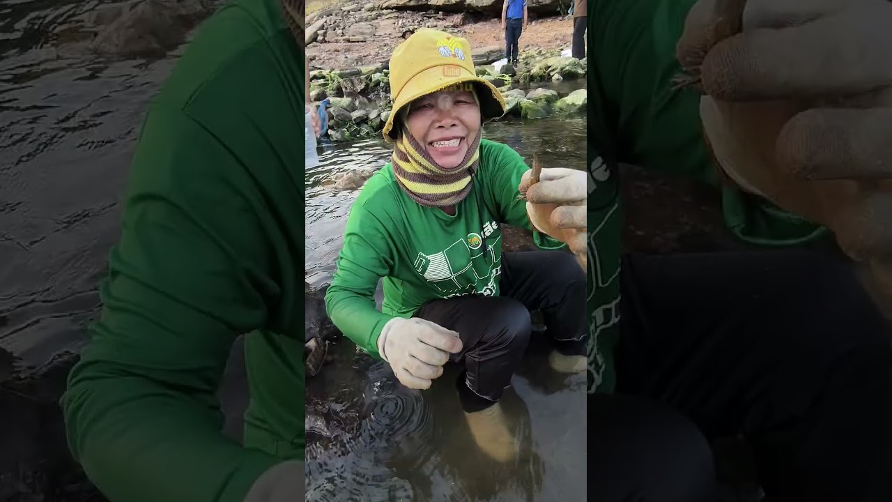 จับปลาตามโขดหินด้วยแหขนาดเล็ก #fishinglife #คลิปหว่านแห #ผู้หญิงหว่านแห
