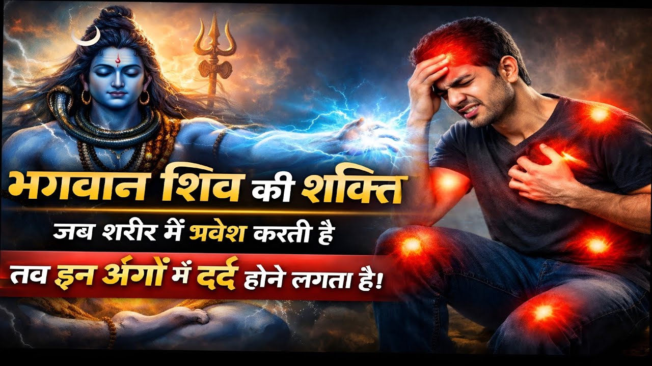 भगवान शिव की शक्ति जब शरीर में प्रवेश करती है तब इन अंगों में दर्द होने लगता है।। #omnamahshivaya