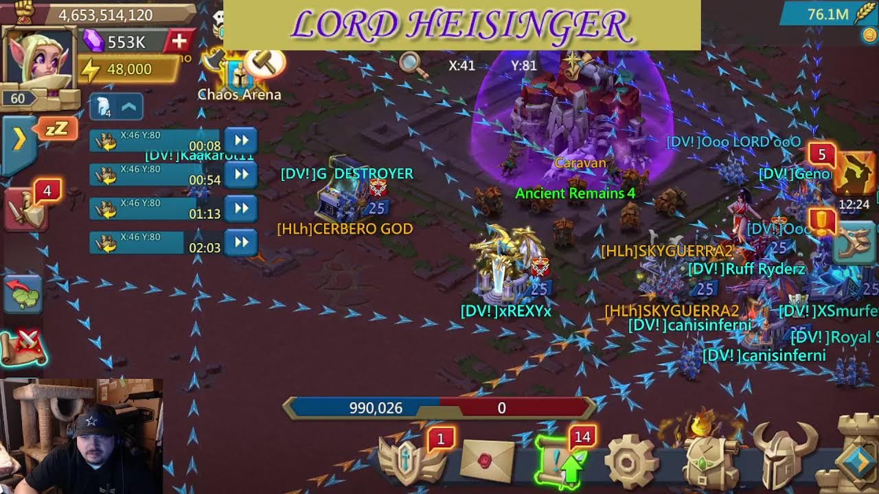 ⚔️ DV! vs HLh ⚔️ LIVE!! 9/13/24 CaE Dragon Arena Fleet!! Master League!! #LordsMobile #DragonArena