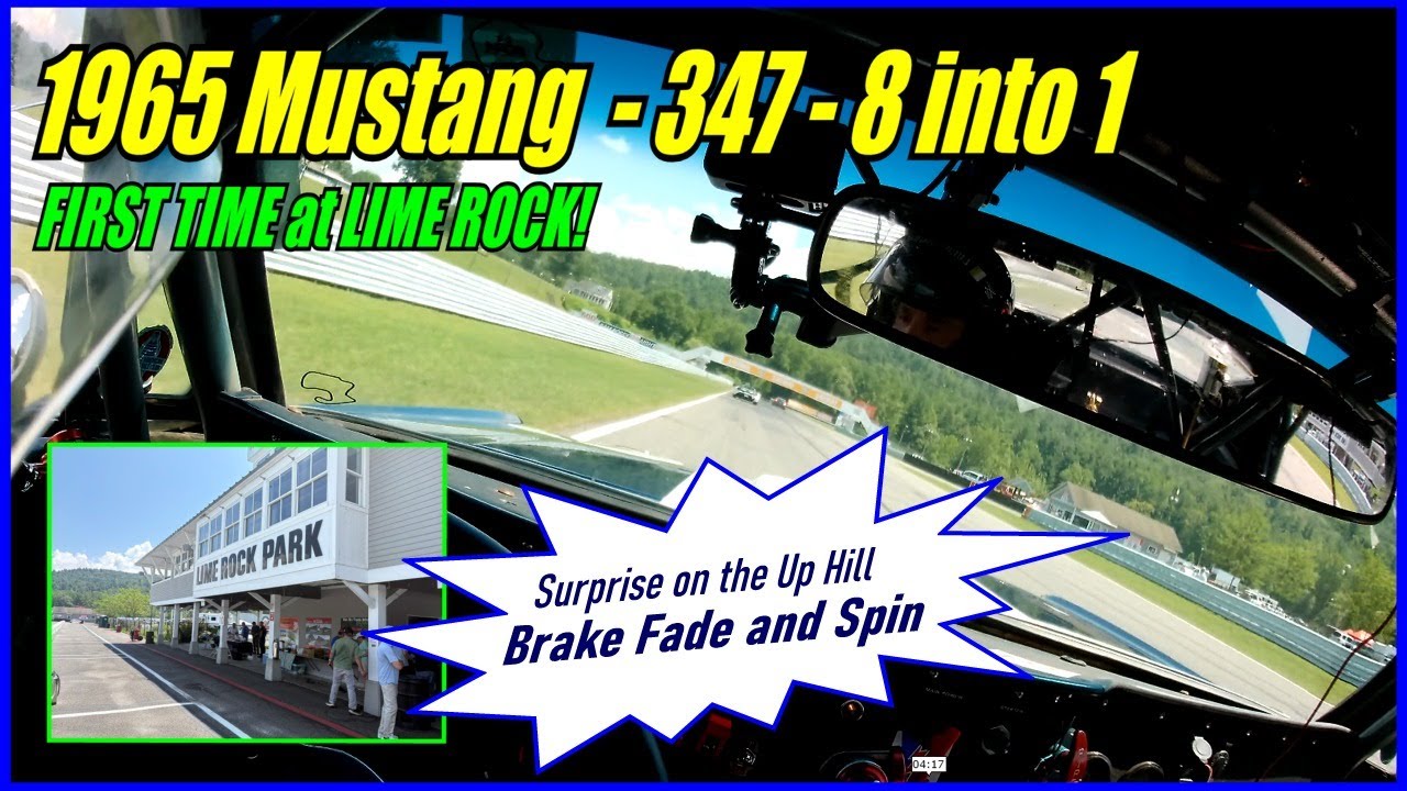 1965 Mustang 347 8 into 1 at Lime Rock Park