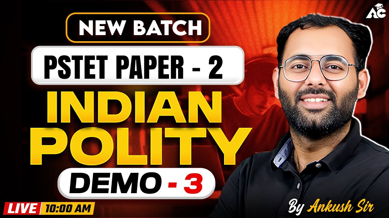 PSTET Exam Preparation 2026 | PSTET Paper 2 | Indian Polity | By Ankus sir | #3
