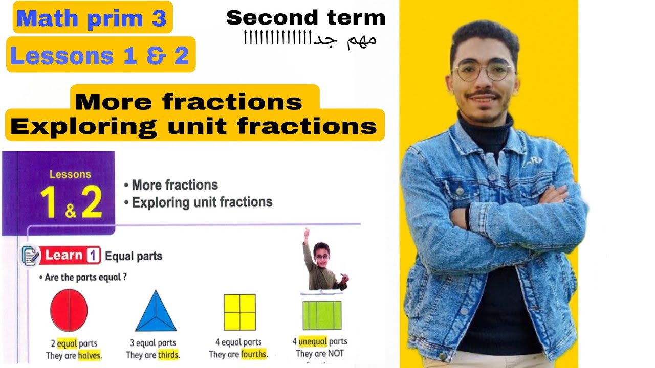 Math prim 3 / Lessons 1 & 2 | More fractions - Exploring unit fractions | اسهل شرح ماث تالته ابتدائي