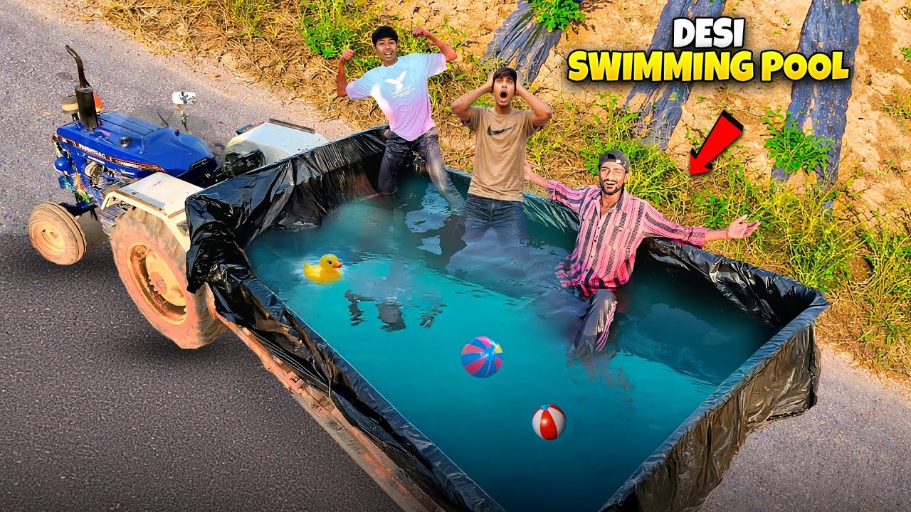 We Made Moving Colour Pool | चलता फिरता रंग वाला स्विमिंग पूल - Holi Special 😱 @MrBeast 