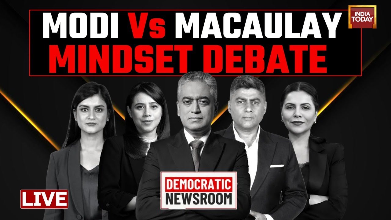 Democratic Newsroom LIVE: Modi Vs Macaulay | 10 Years Enough Time To 'Decolonise' Indian Education?