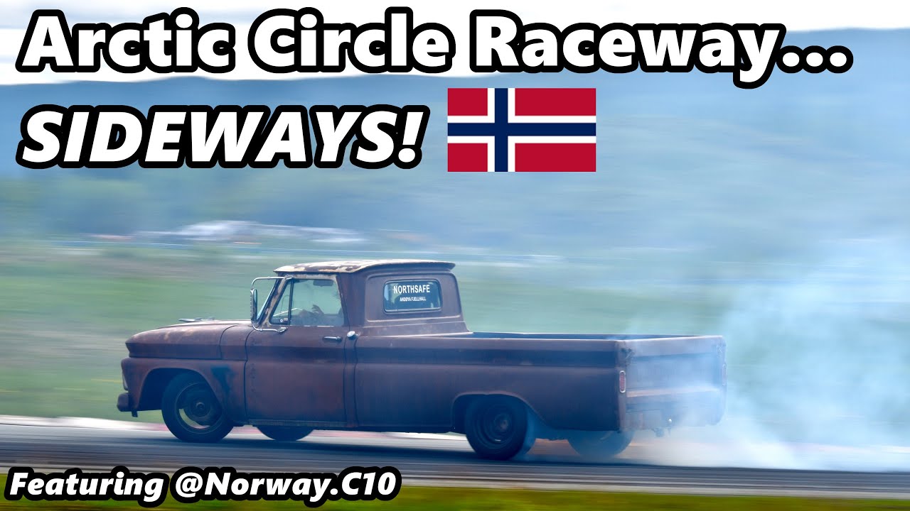 Sideways C10!  Shredding tires around Arctic Circle Raceway!