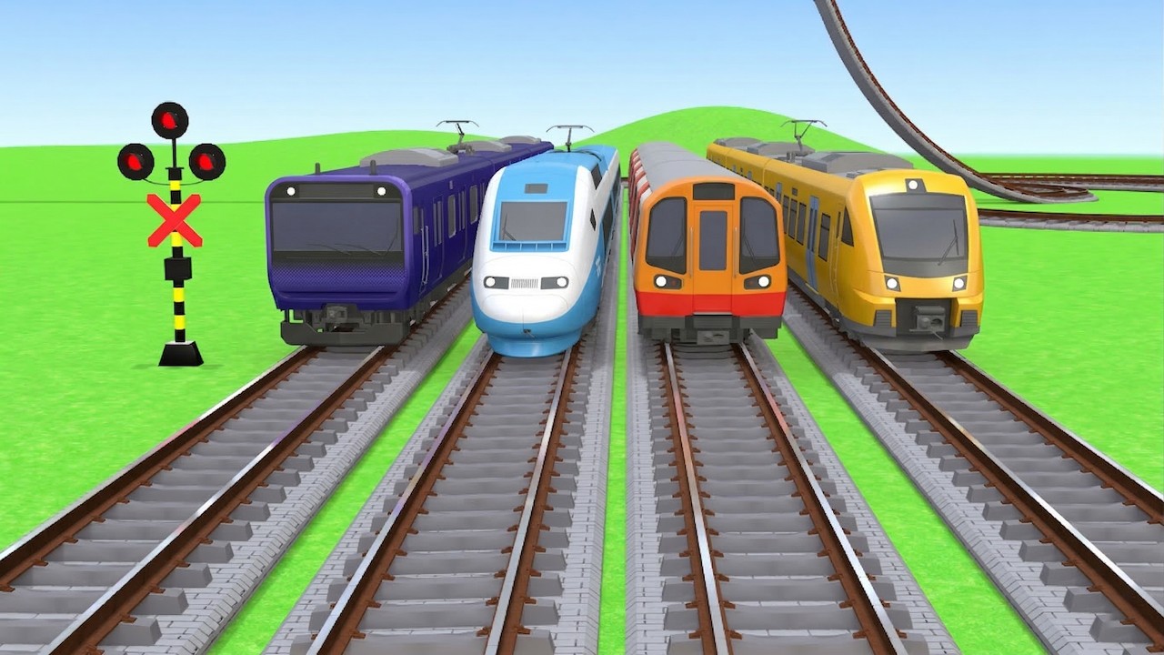【踏切アニメ】あぶない電車 5 TRAIN  🚦 Fumikiri 3D Railroad Crossing Animation #1million #train #fumikiritrain