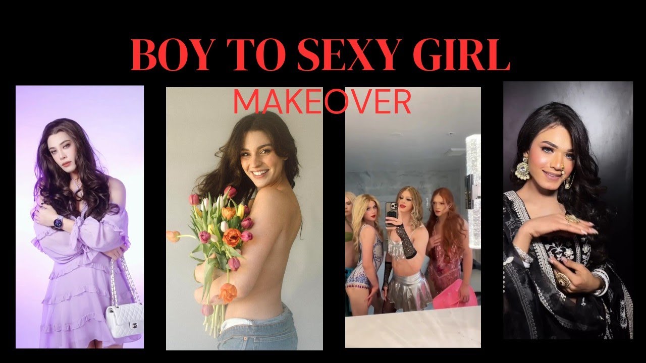 Male to female makeup transformation 👄💦