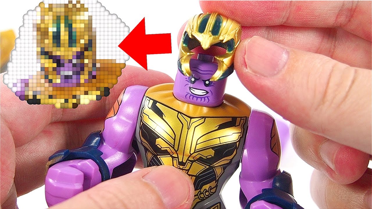 LEGO Marvel Infinity Saga Avengers Endgame Thanos Big figures Comparison｜Mix up Thanos with Helmet