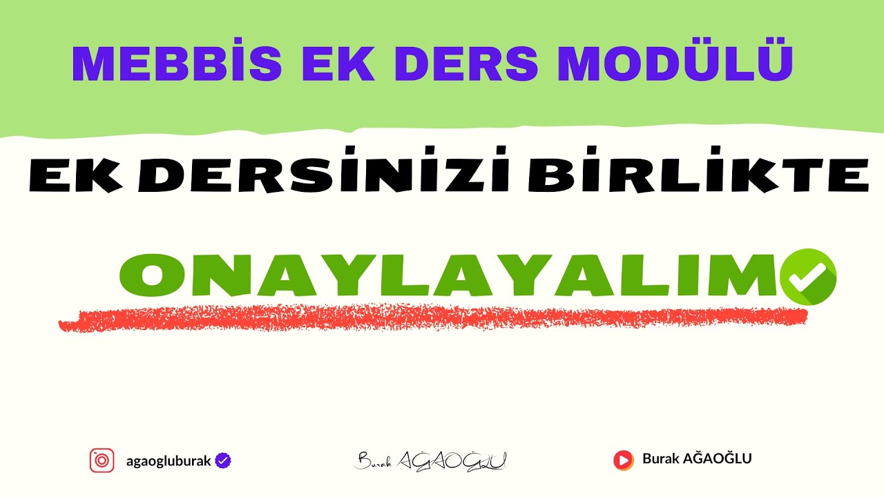 MEBBİS EK DERS MOD&Uuml;L&Uuml; 