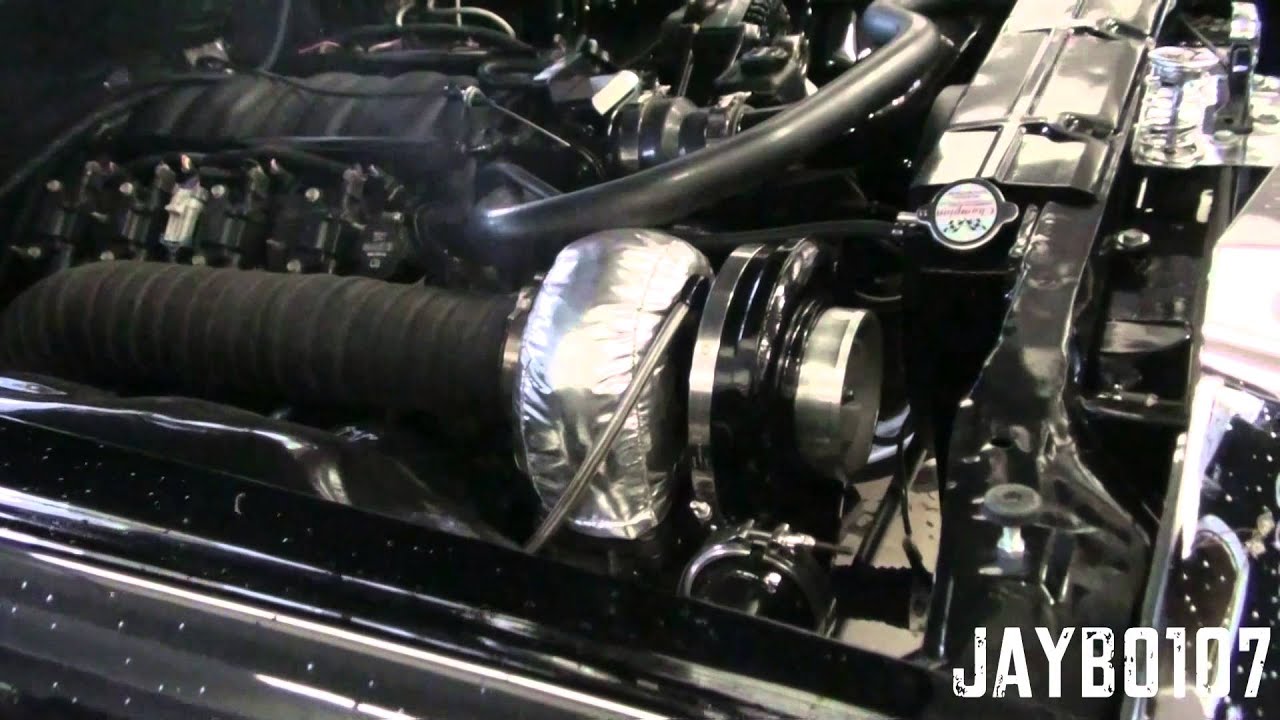 71 vert 6 speed ZO6 turbo donk on Fogiato's parking at stuntfest 2014