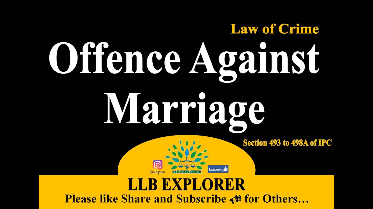 Law of Crime, Offence Against Marriage, Section 493 to 498A of IPC, Law Learner, CA, CS