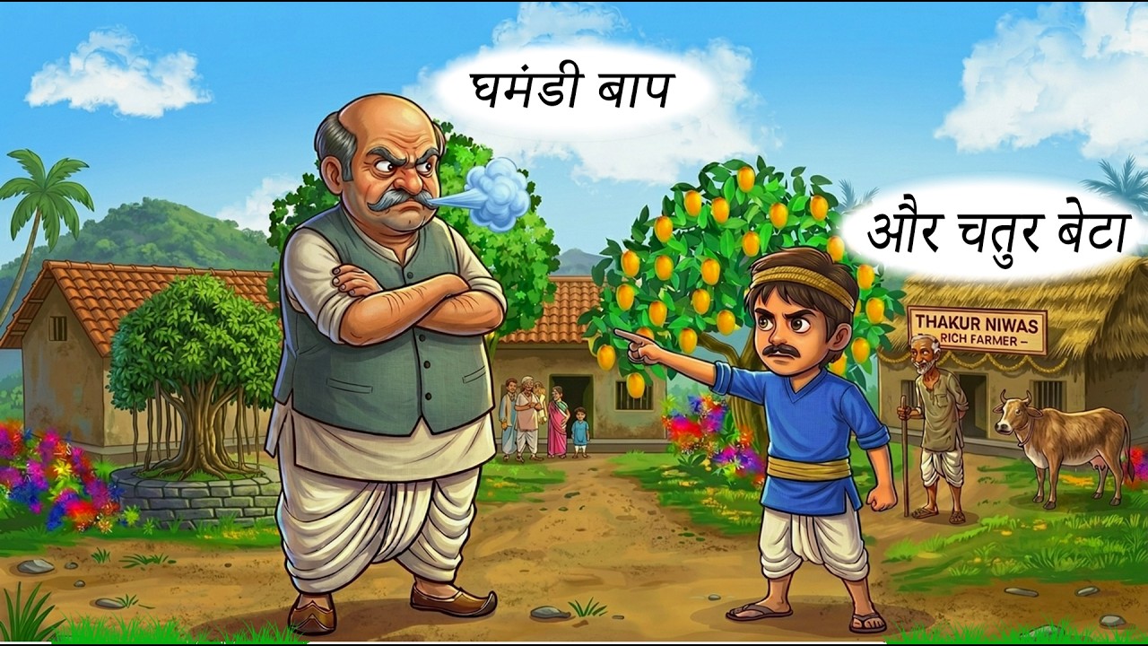 घमंडी बाप और चतुर बेटा | ghamandi baap aur chatur beta | moral story | hindi story | cartoon story