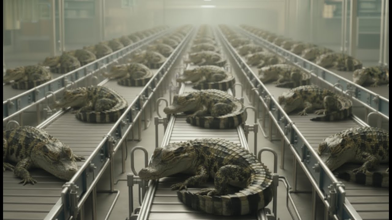 AS&Iacute; se PROCESAN MILLONES de COCODRILOS | C&Oacute;MO CRIAN los CAIMANES por su PIEL y CARNE