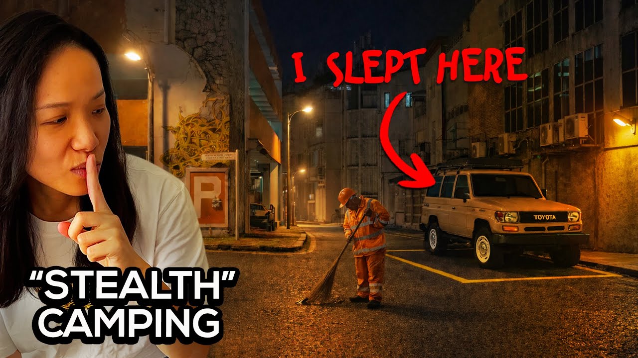 I stealth car camping in PJ new town with my 34 years old Land Cruiser