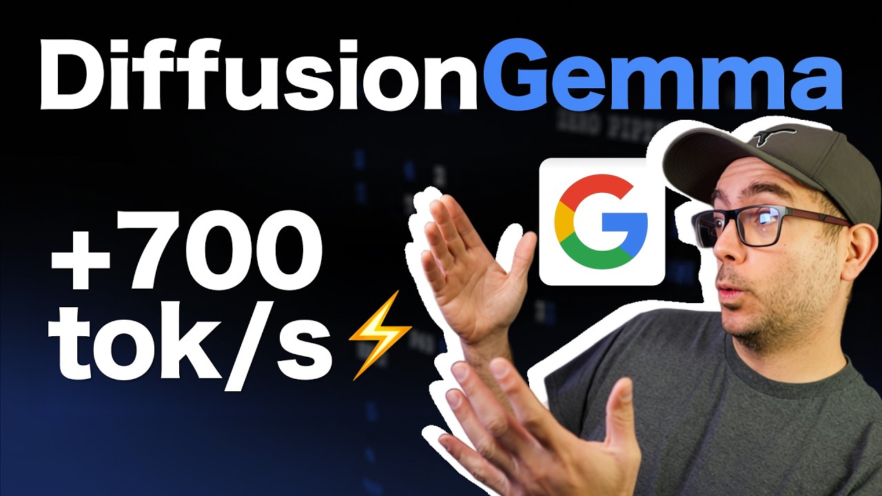 DiffusionGemma:&nbsp;4X MAIS R&Aacute;PIDO com 10% de perda de qualidade