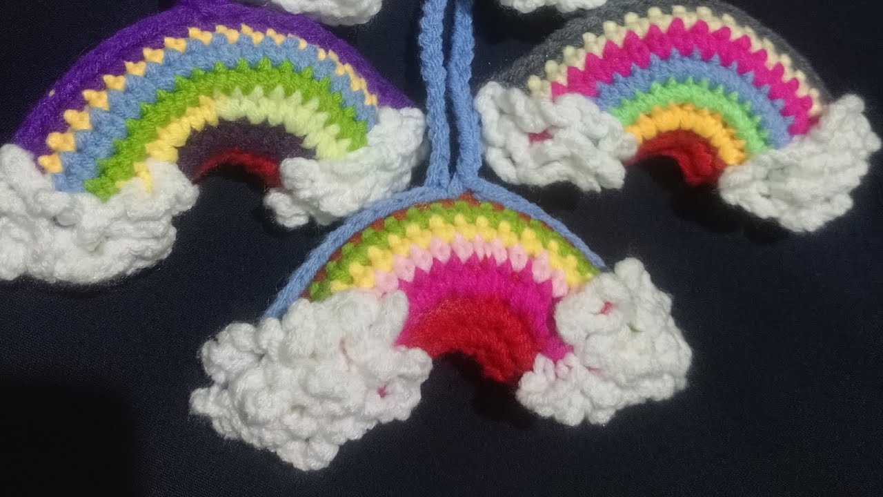Rainbow crochet || pelangi rajut || rajut || crochet