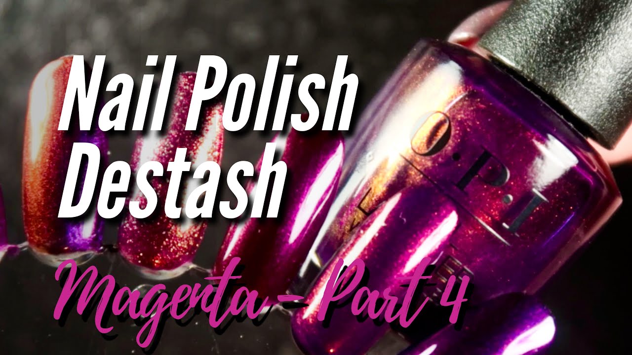Magenta nail polish destash - part 4! #nailpolishcollection #declutter