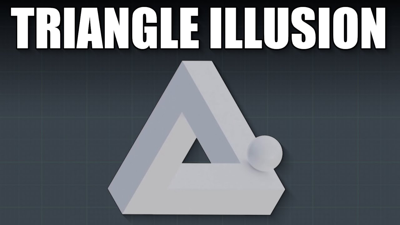 Blender 2.8 Impossible triangle illusion tutorial