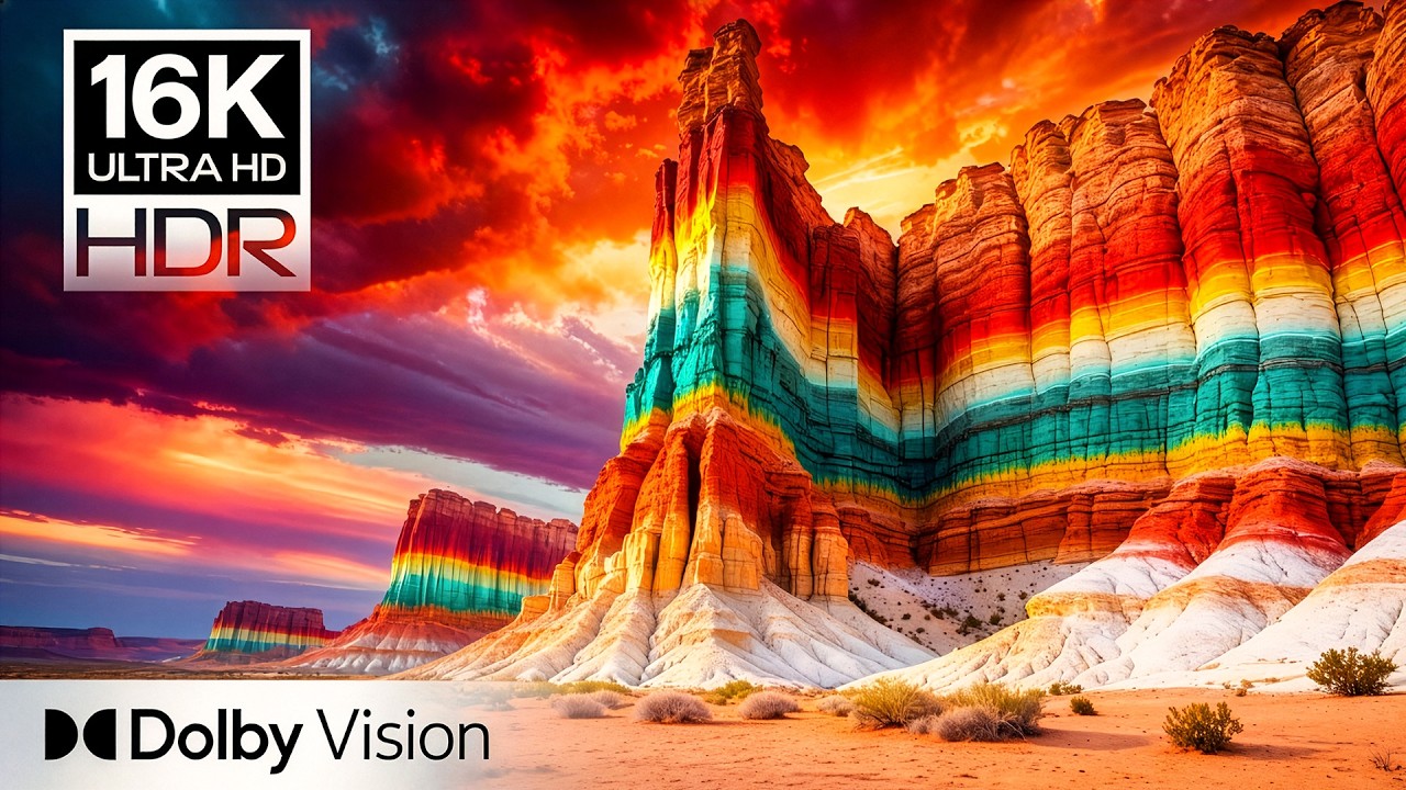 16K HDR VIBRANT COLORS | Dolby Vision 24FPS OLED Display Test (8K/4K TV)