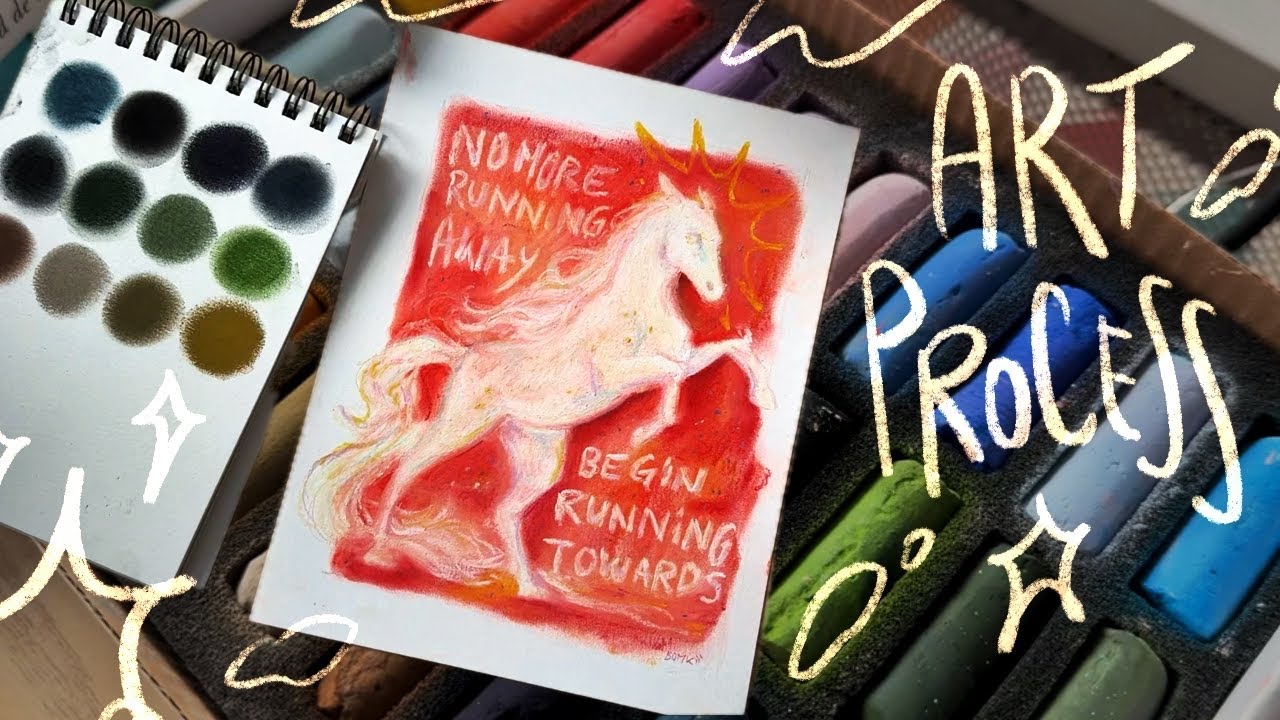 a new year in pastel tones ✺ soft pastel drawing process & a chat!