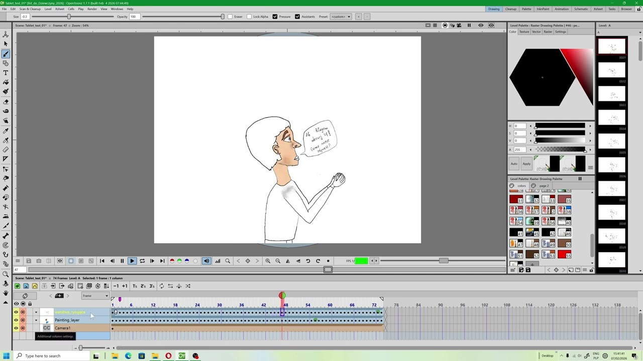 OpenToonz 1.7.1 (preview animation) invitation for a kebab (2026)