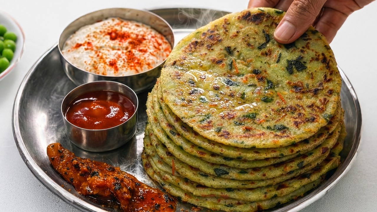 टिफिन के लिए बेस्ट: ताजे हरी मटर से बनाएँ एकदम नई तरह के सॉफ्ट पराठे | Soft Green Peas Paratha
