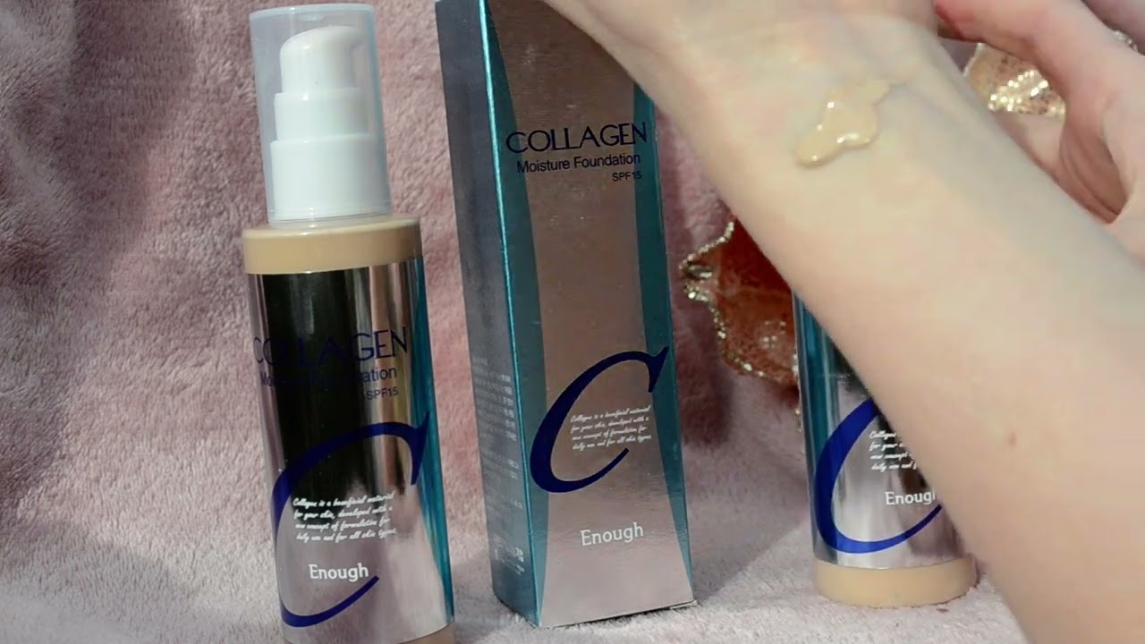 Enough Collagen Moisture Foundation 21 13 swatches, Тональная основа коллаген SPF 15 оттенки 21 13