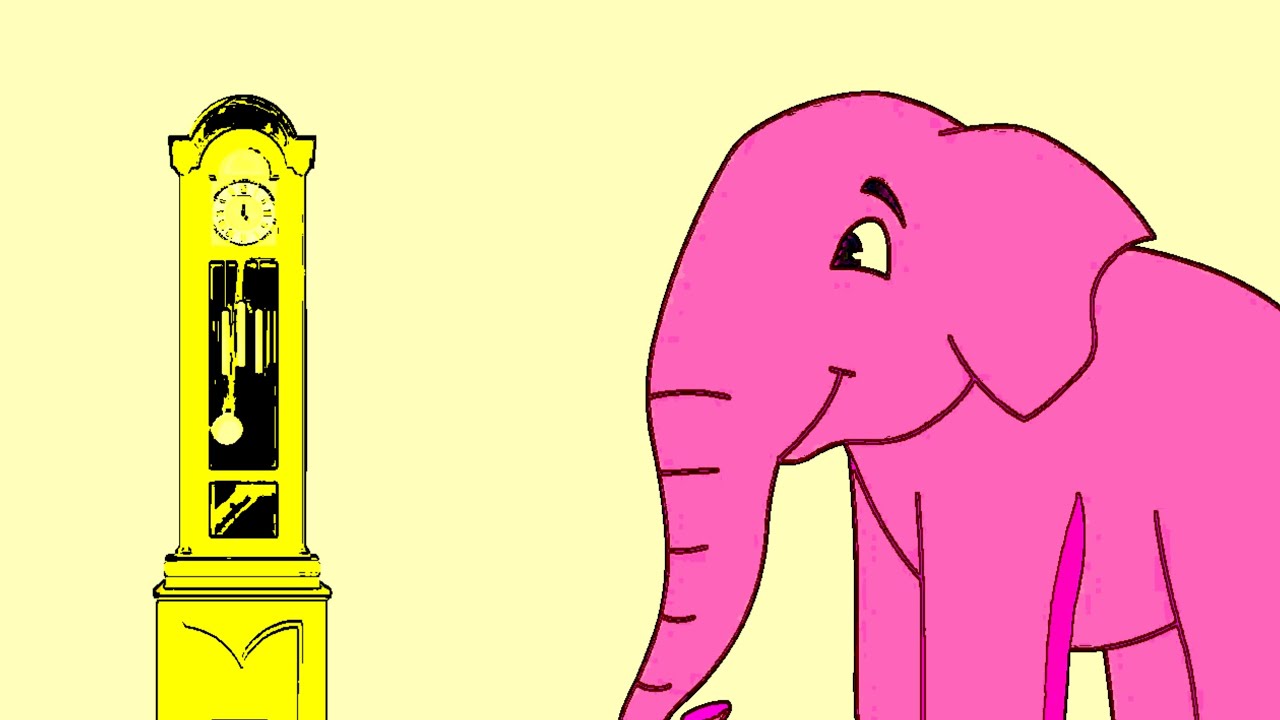 The elephant smiled before climbing the clock | Hickory Dickory Dock