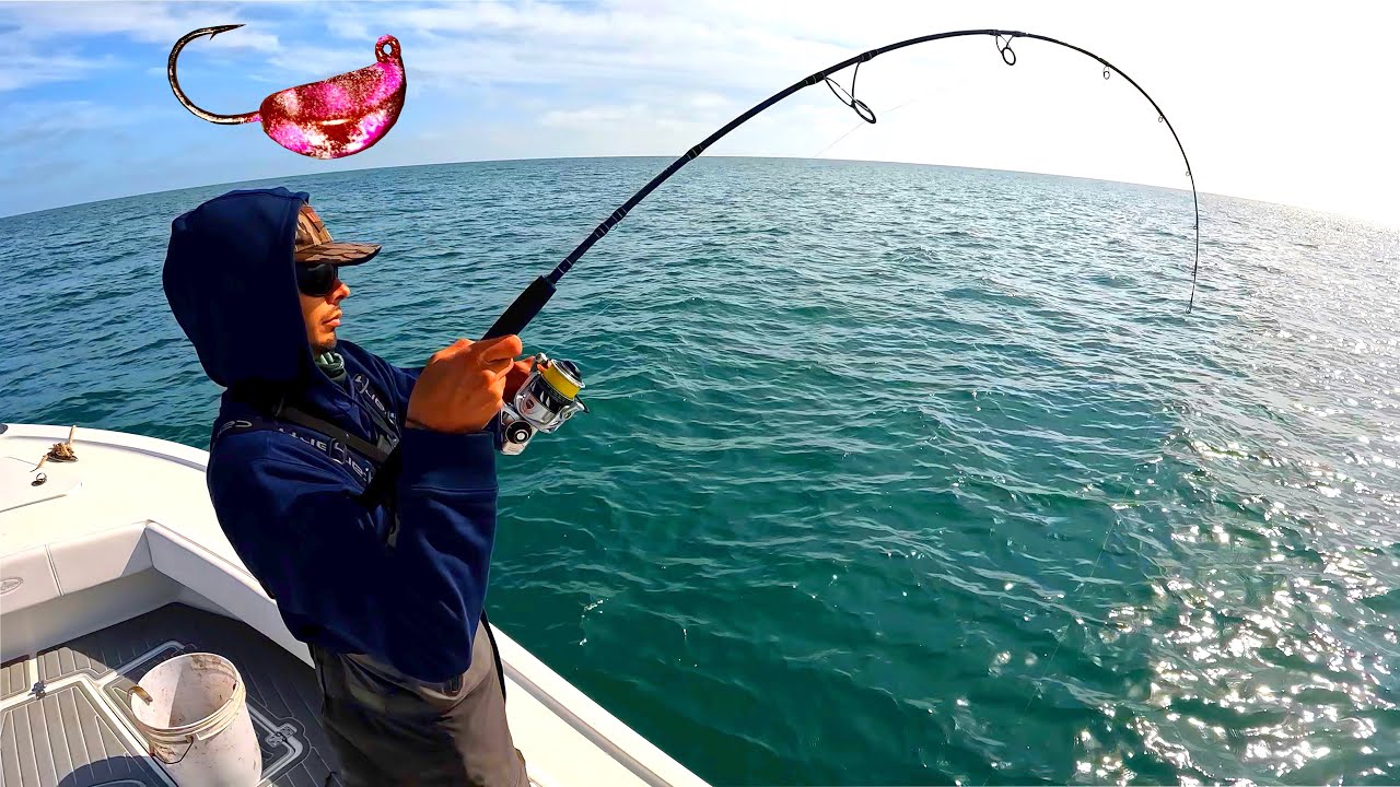 Fish Every Drop With THIS Jig! (Fishing Live Crabs In The Ocean)