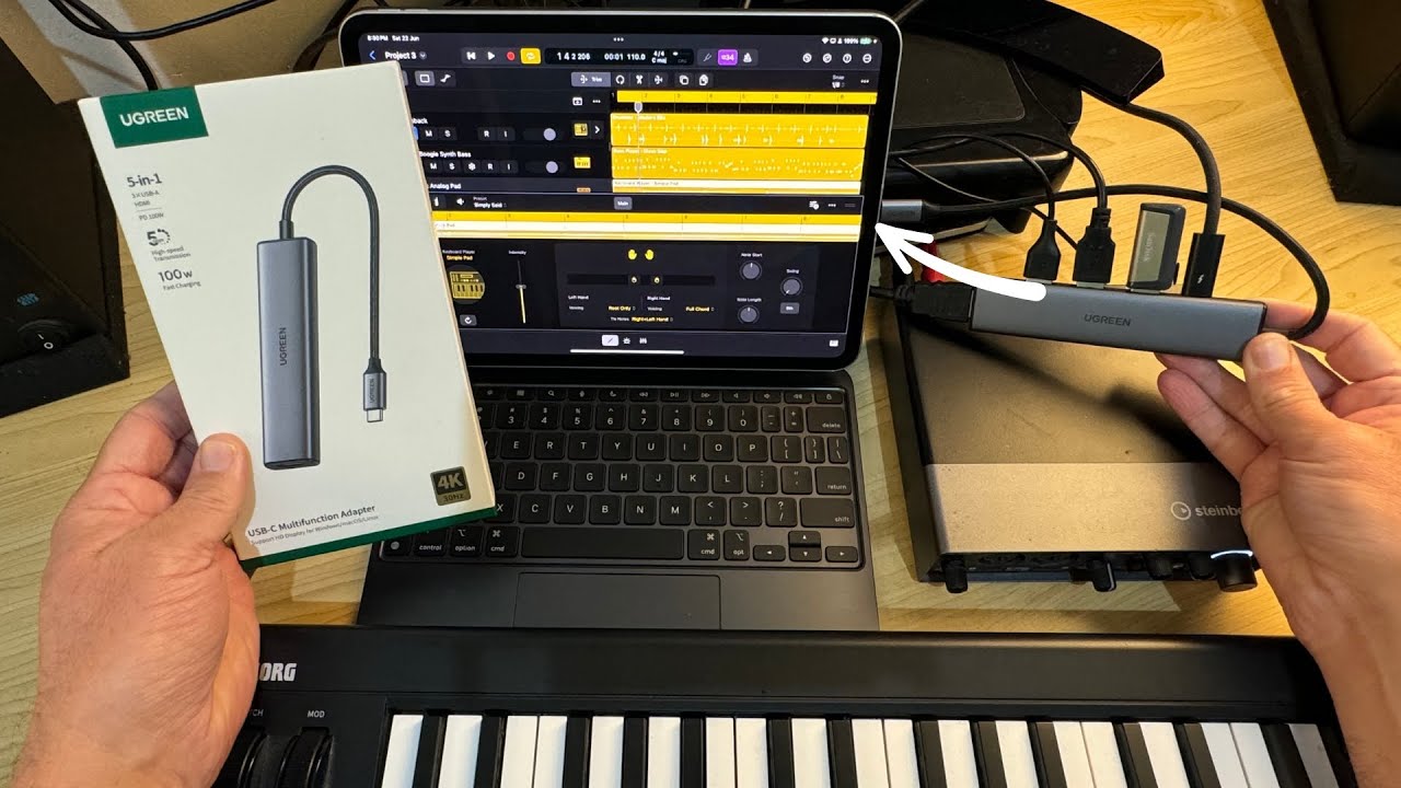 USB для iPad | Подключение нескольких USB-устройств (USB-C)